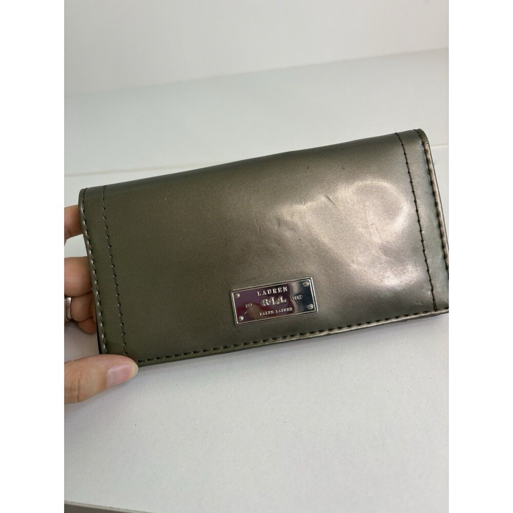 Lauren Ralph Lauren Slim Women's Wallet Metal Gray